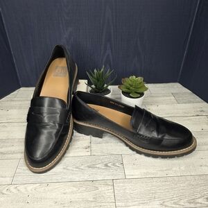 Black Loafers with Brown Sole